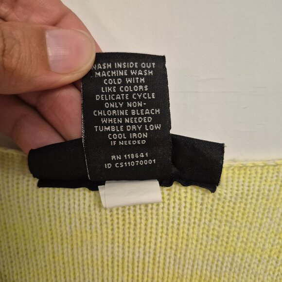 Lane Bryant Yellow Open Knit Lightweight Sweater Womens Size 26/28 100% Cotton - Picture 7 of 7